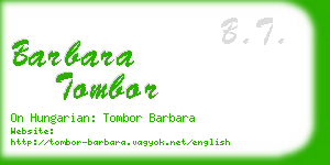 barbara tombor business card